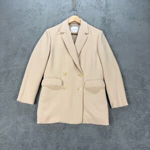 Aritzia Wilfred Cherrelle Double Breasted Blazer Cream Size XS